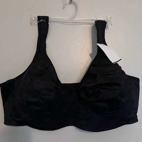 Playtex bra in black with floral print - Picture 2 of 3